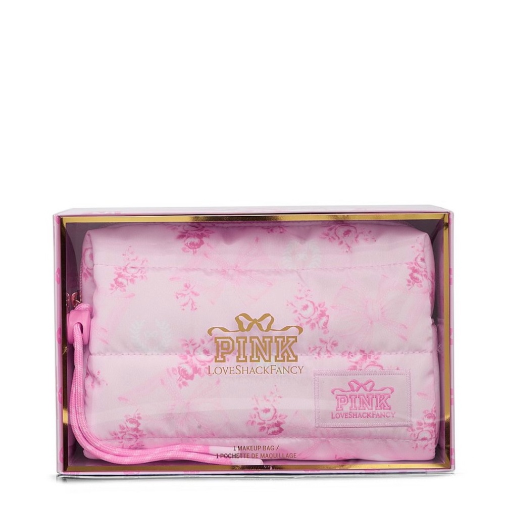 LoveShackFancy cosmetic bag with plush pup (set)
